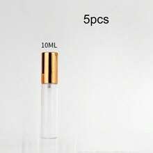 15ml, 10ml Transparent Glass Perfume Sample Bottles With Gold Sprayer, Mini Blank Fine Mist Spray Bottles, Portable Essential Oil Spray Bottles, Empty Bottles, Facial Mist, Moisturizing Bottles, Travel Cosmetic Containers, Refillable Bottles, Hygienic Cleaning, Suitable For Travel And Business Trips - Multicolor - View 12