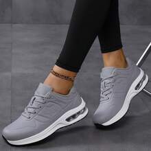 2026春夏新款套脚式减震复古休闲跑步鞋，缓震厚底运动鞋 - 灰色 - 查看 13