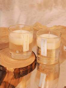 Ensemble cadeau de bougies parfumées en verre avec feuille d'or de luxe, série de cire de soja lavande, crème, vanille, décoration de parfum de maison longue durée, crée une atmosphère chaleureuse, convient pour la chambre, le salon, la salle de bain et le bureau, parfait pour le Ramadan, l'Aïd, la saison des mariages et la décoration d'anniversaire - Multi-parfums - Voir 2