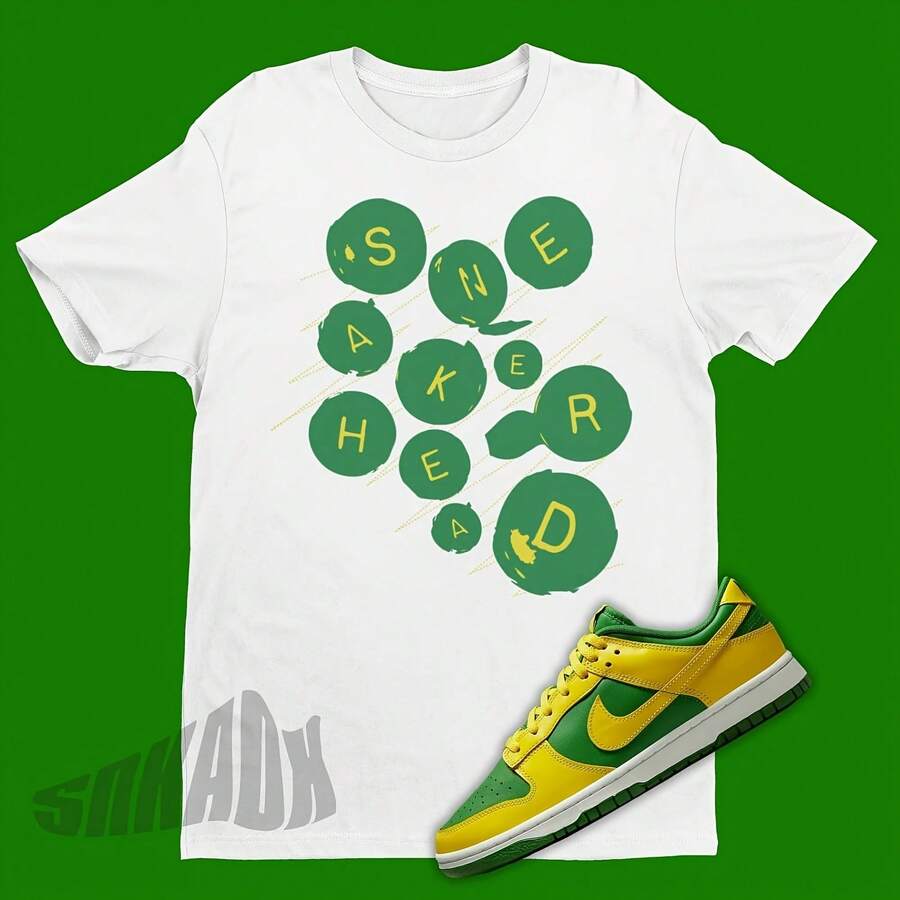 Camisa Sneakerhead para combinar con Dunk Low Reverse Brasil - Retro Dunk Tee - Reverse Brazil Dunks Camisa a juego - Dunk SVG - forma - Ver 1