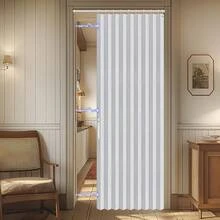 1pc Foldable Door Curtain, Thickened Fabric Room Divider, Waterproof Hook With Tie, Machine Washable, Minimalist Style, Easy Installation Blackout Partition Curtain - Multicolor - View 8