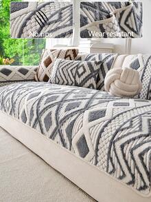 1 vỏ đệm sofa dùng được cả bốn mùa, kiểu dáng hiện đại tối giản, chống trượt, chống bụi và có thể giặt được, màu xám tươi mát và thời trang, mềm mại và không phai màu, thân thiện với thú cưng, phù hợp với sofa hình chữ L và sofa 1/2/3/4 chỗ ngồi. - Xám - Xem 2