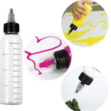 Botellas de almacenamiento de plástico transparente de 30ml/60ml/100ml/250ml con escalas, botellas para mezclar pegamento y pintura de modelos - Ver 6