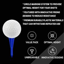 FINGER TEN Golf Tee 1 1/2 Inch 50pcs Plastic Made More Durable And Less Likely To Break Wholesale Pack Stable And Reduces Side Spin Suitable For Men And Women - Blue - View 5