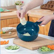 1 Set Multi-Function Vegetable Chopper - Manual Slicer, Dicer And Shredder For Potatoes, Carrots, Radishes Etc., Easy To Clean Kitchen Tool Suitable For Home And Restaurant Use - Multicolor - View 9