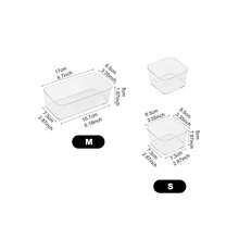 桌面和抽屉收纳盒，适用于存放化妆品、发饰、办公用品、厨房用品等。提供多种尺寸和组合选择，可免费组装。经久耐用，坚固可靠。可选1件/3件/4件/6件/8件/9件套装。 - 彩色 - 查看 10
