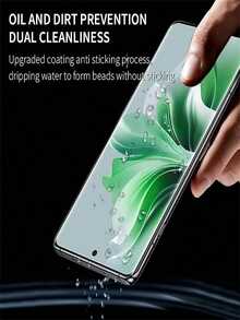 2 miếng dán màn hình Hydrogel siêu HD, chống nổ, chống trầy xước, phủ toàn màn hình, tương thích với OPPO Reno/ Hỗ trợ nhận diện vân tay, tự động sửa chữa trầy xước, màng mềm, không phải kính. - Trong sáng - Xem 9