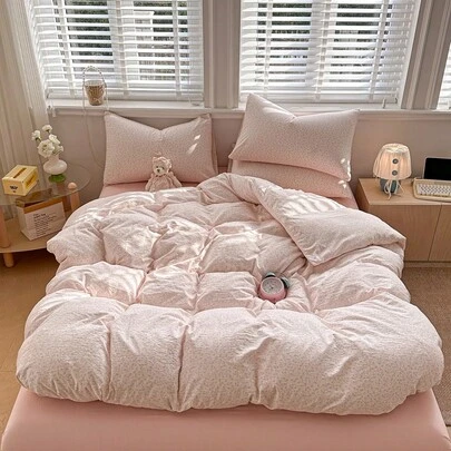 3pcs Polyester Minimalist Retro Printed Bedding Set, Suitable For Boys/Girls Dorm, Zipper Closure, All Season, Soft & Breathable, Fit For Dorm Bed, Single Bed, Double Bed, King Size Bed, Machine Washable (1 Duvet Cover, 2 Pillow Shams, No Filler)