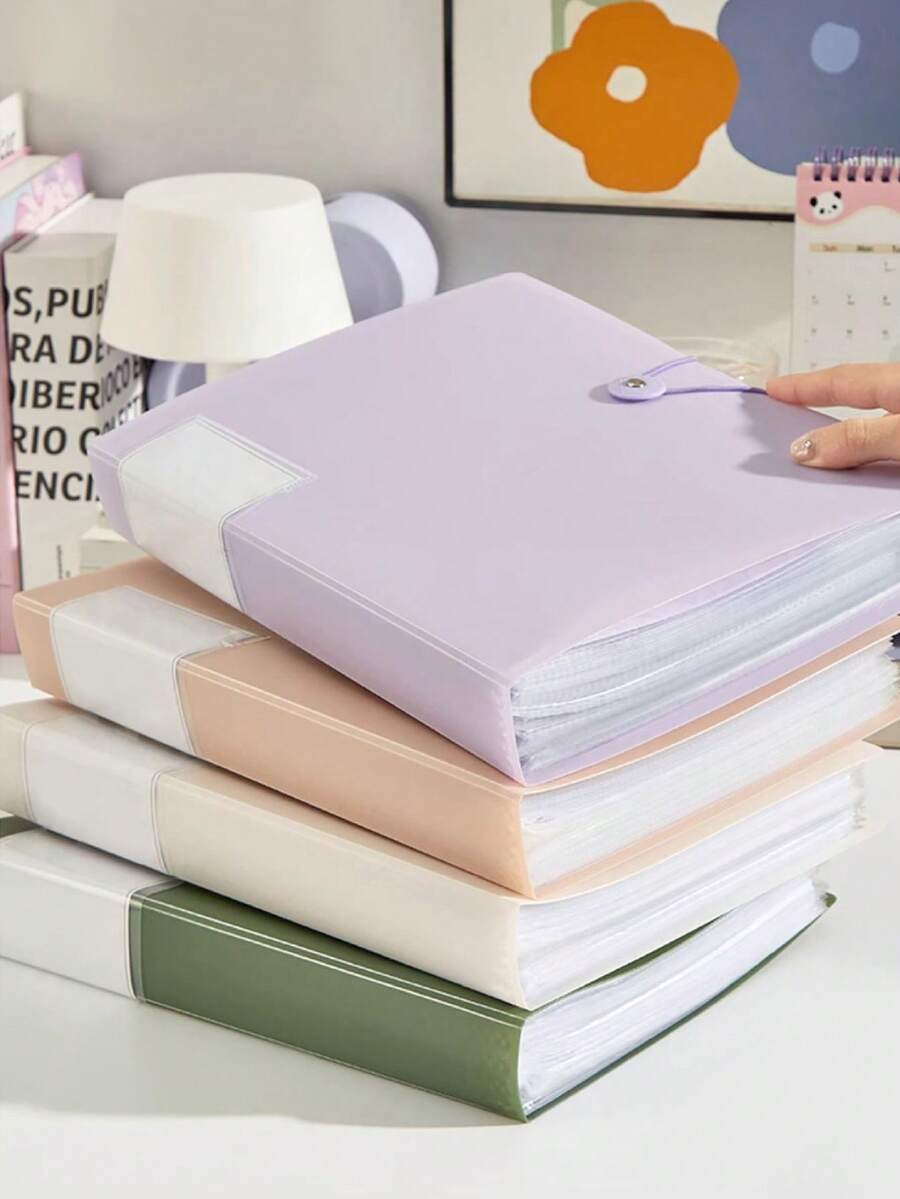 A4 Document Folder Exam Paper Storage Bag Certificate Collection Album Transparent Multi-Layer Insert Pages Large Capacity Portfolio Student Specialized Organizer For Papers And Sheet Music - Single Piece - View 1