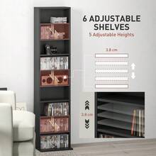 260 Narrow CD Storage Unit - Black - T0001-01-3263 - View 8