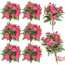 1 pièce - 5 branches/1 bouquet - Gypsophile artificielle, fleurs en soie, plantes artificielles pour la maison, le jardin extérieur, le porche, la décoration intérieure/extérieure, la couronne, la décoration de mariage - Rose - Voir 1