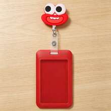 1pc Retractable Face Badge Reel ID Card Holder, Hard Plastic Card Sleeve Suitable For Bus Card, Gift For Doctors, Nurses, Teachers, Office Workers - Multicolor - View 4