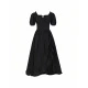 Black Palace Short-sleeved Dress