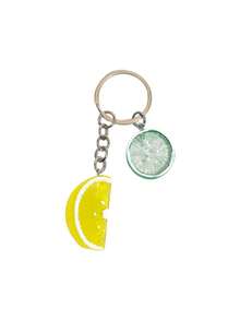 Niche Lemon Shaped Cute Keychain, Super Adorable Fresh Summer Accessory, Fashionable High-End Hanging Decoration - Green - View 12