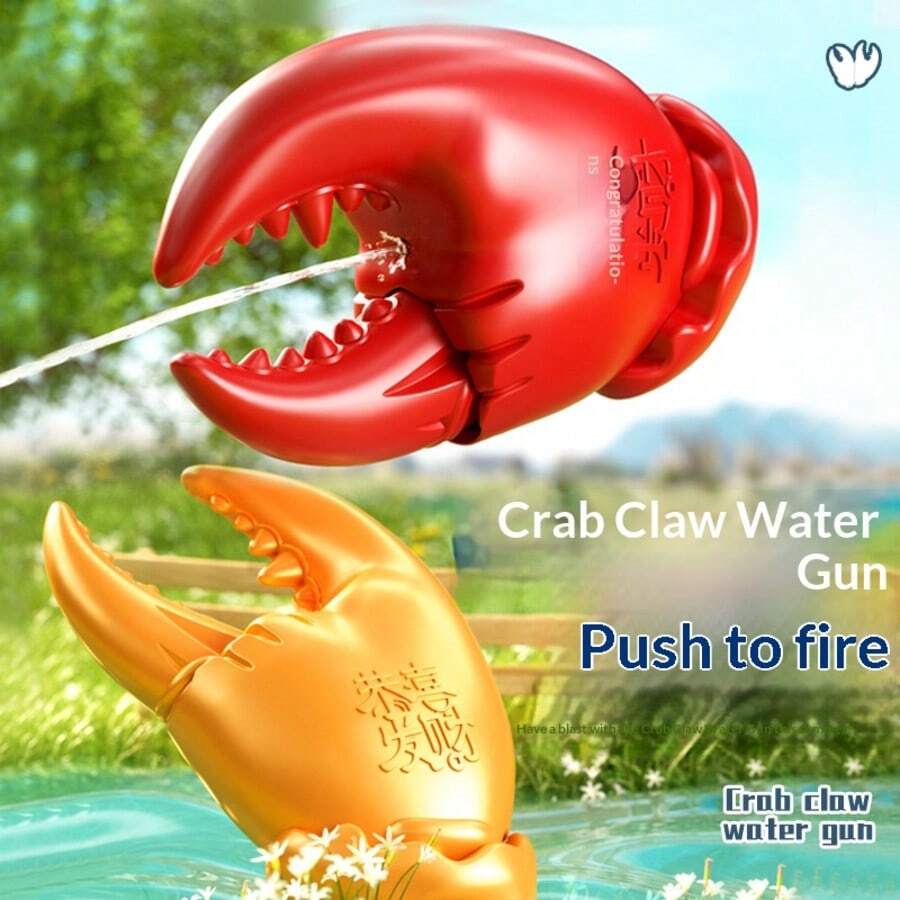 1 Stück 2026 Krebsschere Wasserpistole, kreative Druckwasserpistole, lustiges Sommer Wasserspielzeug für Pool und Outdoor Aktivitäten