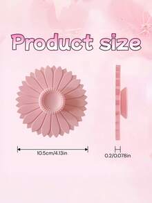 1pc Sunflower Silicone Cup Lid, Dust And Insect Proof, Reusable, Coaster, Fits Ceramic Cups - Multicolor - View 2