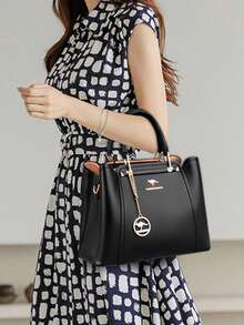 Dedoo 2026 High-Quality Luxury Designer Mother's Day Handbag Large Capacity Solid Color Crossbody Bag - Black - View 5