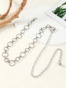 Women's Circle Metal Geometric Waist Chain Halloween Summer, School Fall, Autumn, Halloween - A - View 2