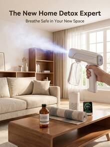 XO Chef Lab Continuous Sprayer Bottle With Ultra Fine Mist- Continuous Mister Spray Bottle For Hairstyling, Cleaning, Plants, Pets, Barbers, Salons, High Pressure Spray Bottle, Portable Refillable Mist Sprayer (Clear - 8.8Oz/268ml) - Trắng-2 chiếc - Xem 4