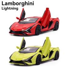 1:36 比例  Lightning 鋅合金一體成型合金車模，創意模型玩具裝飾，適合青少年與成人收藏，可用作房間裝飾禮物 - 彩色 - 查看 1