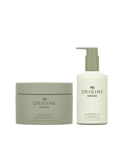 Origins [Bundle] Ginger Souffle Whipped Body Cream 200 Ml + Burst Savory Hand & Body Wash 200 Ml