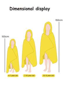 1pc Children's Embroidered Crown Hooded Bathrobe, Zipper Closure Robe, Non-Choking, Super Soft Fiber, Suitable For Multiple Ages, Absorbent, With Pockets, Essential For Home, Beach, Swimming, Showering, Spa, Can Dry Hair & Body, Durable & Reusable - Mint Green - View 11
