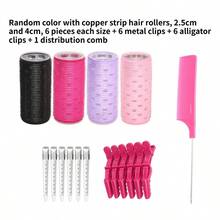 Eleva tu peinado con este juego de rulos para el cabello de varios tamaños para volumen de salón y rizos duraderos. Fabricado con láminas de aluminio premium en colores surtidos, viene en 4 tamaños (2.5cm, 3cm, 4cm, 5cm). - Multicolor - Ver 13