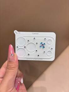 Tempered Glass Flower Rhinestone Lens Film, Suitable For The Elegant And Shiny Rhinestone Camera Protective Film Of Apple 17 Pro Max/17 Pro, With Soft Frosted Edges And Scratch Resistance, Is The Perfect Gift Or Accessory For Camera Lenses. - Heart-shaped Lens Film - View 9