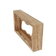 Console Table With Wavy Edges, 2-Tier Shelf, Long Wood-Look Table, Decorative Living Room Table, Entryway Shelf, Natural Edge Design, Side Table - View 9