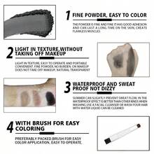 Goiple 8g Hairline Shadow Powder, Waterproof And Sweat-Resistant, Instant Coverage For White Hair Roots, Hair Root Color Filler Powder, Long-Lasting Natural Volumizing Filling, Suitable For Baldness And Hair Loss, 2-Piece Set Includes Foldable Dual-Head Brush - Multicolor - View 5