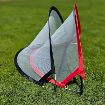 Rede de Futebol Portátil Dobrável para 5 Pessoas, Inclui 3 Estacas de Solo + Bolsa de Armazenamento, Gol de Futebol Mini Pop-Up Compacto, Material em Tecido Oxford Fácil de Operar, Treinamento de Futebol Dobrável para Uso Interno/Externo, Várias Cores Disponíveis, Melhor Presente para Entusiastas de Futebol para Quintal, Gramado, Prática em Casa