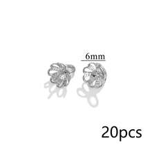 20 chiếc nắp chụp hạt bằng thép không gỉ 304, mạ vàng, kiểu dáng hỗn hợp hoa/lá/tròn, phụ kiện làm trang sức DIY cho việc gắn ngọc trai và hạt. - mũ hạt - Xem 10