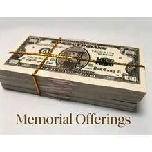 500pcs/600pcs  Ancestor Money , Texture To Burn Fully Chinese Joss Paper Money ,  Ancestor Money To Burn , Ancestral Money For Funerals, Worshiping Ancestor, Come Into A Good Fortune - Xanh đậm - Xem 4