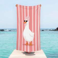 1pc Super Soft Funny Duck Pattern Beach Towel, Suitable For Beach, Pool Party, Vacation - Beach & Pool Accessories - Style5 - View 4