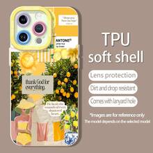 Ilustración de una mujer con limones en Amalfi Positano amarillo.funda de teléfono Fundas compatibles con ,Apple,VIVO,OPPO,,, y Honor.Fabricadas en silicona TPU,ofrecen protección contra golpes y caídas. - Blanco - Ver 5