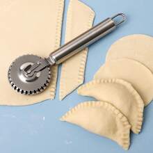 1pc Patterned Rolling Pin, Multifunctional Stainless Steel Pastry Roller, Wavy Edge Cutting Wheel, Various Handle Options - Perfect For Pies, Dumplings And Cookies, Manual Dough Rolling Tool, Ideal For Eid Al-Fitr, Back To School, Eid Al-Adha, Thanksgiving Kitchen Essential - View 8