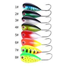 Mồi câu cá Hengjia 8cm/13g dạng crankbait với một lưỡi câu, dụng cụ câu cá ngoài trời, mồi cứng nhân tạo. - Nhiều màu - Xem 10