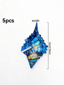 1pc/5pcs Bohemian Style Sun Shell Cup Identifier Plate, Reusable Starry Sky & Ocean Theme Cup Identifier, Themed Cup Labels, Colorful Glass Decor, Party Drink Accessories, Gold-Rimmed Sun Shell Cup Identifier, Beach & Sunshine Theme Party Cup Labels, Wedding Reception Glass Cup Identifier, Summer Theme Drink Identifier, Home Party Accessories - Multicolor - View 13