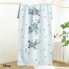 Disney Stitch & Scrump Star Print Beach Towel For Pool & Beach - A - View 3