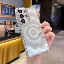 Ốp lưng điện thoại acrylic chống sốc họa tiết hoa ma thuật chuyển màu, tương thích với Samsung S26 Ultra/S26+/S26/S25/S24/S23 Ultra/S22 Ultra, Pixel, Honor, 17 Pro Max/16/15/14/13/12/11/XR/X Max/7P/8P/8/7 Series - Bạc - Xem 2