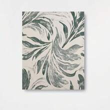 Póster 2D Plano, 2D Plano, 1 Pieza, Sin Marco, Vórtice Verde Abstracto, Impresión de Arte de Pared de Plantas Moderna, Decoración Minimalista Natural para el Hogar, Obra de Arte Contemporánea con Patrón de Hojas, Interesante Decoración de Pared de Lienzo Creativa para Dormitorios Familiares, Cocinas - Enmarcado - Ver 1