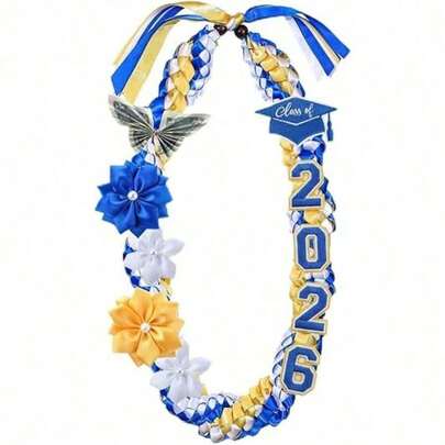 2026 Graduation Ceremony Award Wreath: Widened Double-Layer Graduation , Exquisitely Handcrafted Fabric , And Honor Cord Set