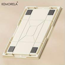 KEMORELA Bandeja para orinal para perros 2 en 1 y alfombrilla para arena para gatos, antideslizante, impermeable, suave, agradable a las patas, patrón de rejilla para una fácil limpieza - Gris claro - Ver 2