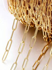 1m/2m/5m Fashion Copper Chain Oval Square Frame Chain Suitable For DIY Handmade Jewelry Making Necklace Bracelet Accessories Materials - Elliptical Box Chain - View 1