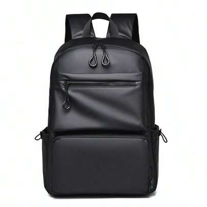 1pc Unisex PU Leather Waterproof Backpack, Casual Daypack Suitable For Work, School, Travel, Daily Use