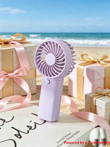 1pc Portable Battery Operated Fan (Battery Not Included) - Handheld Fan, Stroller Fan, Battery Operated Fan, Mini Desk Fan, Suitable For Travel, Commute, Office, Beach, Summer Essential, Compact Portable Handheld Fan (Requires 2 AAA Batteries) - Multicolor - View 14