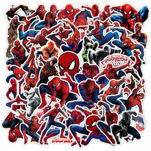 1set/50pcs Spider Man Marvel Vinyl Sticker Pack, Superhero Stickers, Waterproof And Detachable, Perfect For Laptops, Skateboards, Luggage, And Water Bottles, Perfect For Marvel Fans And Street Apparel Enthusiasts - Multicolor - View 2
