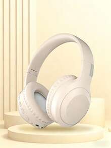 AKKHOO Over-ear Wireless Headphones With Long Battery Life, Suitable For Gaming - Beige - View 13