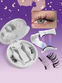 MAANGE [Từ tính mềm] 1 Bộ mi giả từ tính/Tùy chọn 10 Cặp mi giả nửa mắt có thân trong suốt, kiểu mắt mèo, mắt cáo, tự nhiên & dày, tinh tế, có kẹp từ tính, có thể tái sử dụng, bộ mi giả từ tính chuyên nghiệp, nhỏ gọn, mi giả từ tính được nâng cấp, tạo vẻ ngoài trang điểm tự nhiên, không cần keo, chống gió & chống nước, thoải mái cả ngày, thiết kế góc ngoài kéo dài, làm to mắt, vật dụng cần thiết khi đi du lịch, nghỉ mát biển, cắm trại, dụng cụ trang điểm cho năm học mới. - Nửa mắt chéo - Xem 2