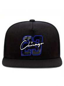 1pc/2pcs Chicago Letter & 23 Numeric Print Baseball Cap And Crossbody Bag Set, Streetwear Fashion Outdoor Sports Adjustable Flat Brim Cap And Shoulder Bag, Gift For Yourself Or Friends,Beach,Holiday - Nhiều màu - Xem 13